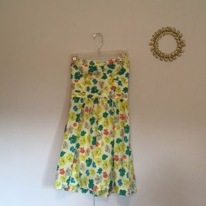 American Eagle • Floral smocked tie strap dress